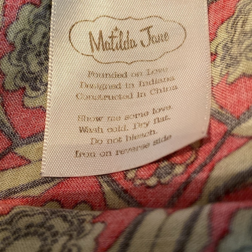 Matilda Jane Serendipity Cheerio Wrap Dress Tan Red M - Picture 7 of 10